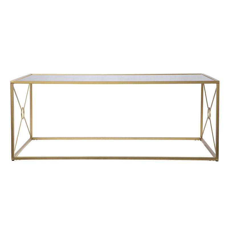 Table basse Lanfranco de style transitionnel en métal doré de SEI Furniture