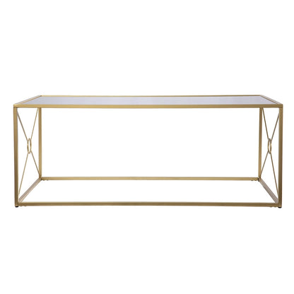Table basse Lanfranco de style transitionnel en métal doré de SEI Furniture