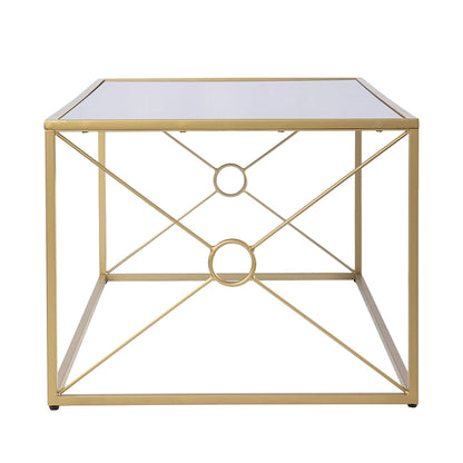 Table basse Lanfranco de style transitionnel en métal doré de SEI Furniture