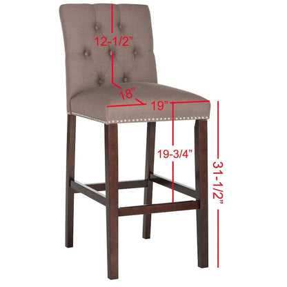 Tabouret de bar SAFAVIEH Jelka 80 cm (lot de 2) - 48 x 51 x 112 cm - 48 cm L x 58 cm P x 112 cm H