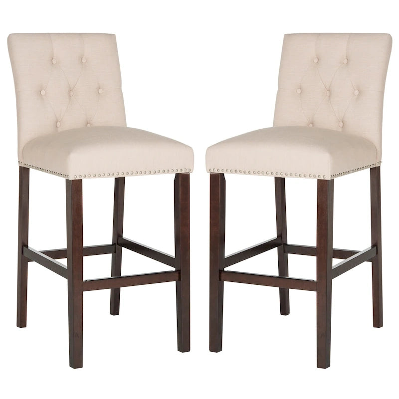Tabouret de bar SAFAVIEH Jelka 80 cm (lot de 2) - 48 x 51 x 112 cm - 48 cm L x 58 cm P x 112 cm H