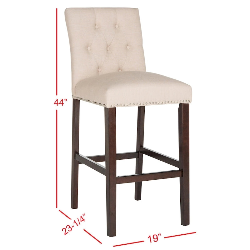 Tabouret de bar SAFAVIEH Jelka 80 cm (lot de 2) - 48 x 51 x 112 cm - 48 cm L x 58 cm P x 112 cm H