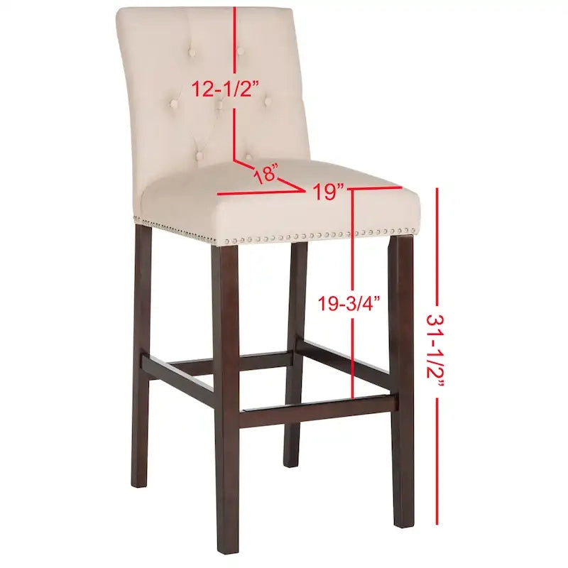 Tabouret de bar SAFAVIEH Jelka 80 cm (lot de 2) - 48 x 51 x 112 cm - 48 cm L x 58 cm P x 112 cm H