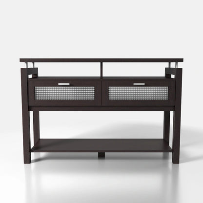 Table d'appoint Posa Modern Espresso 47 pouces à 2 étagères par Furniture of America