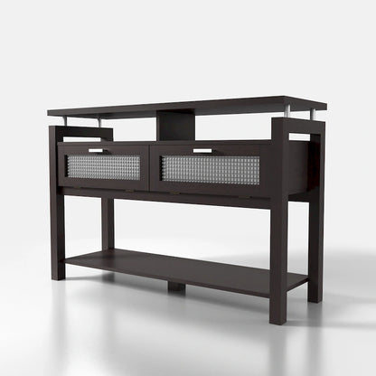 Table d'appoint Posa Modern Espresso 47 pouces à 2 étagères par Furniture of America