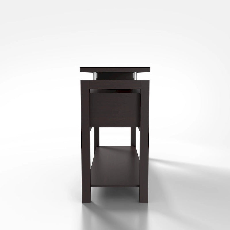 Table d'appoint Posa Modern Espresso 47 pouces à 2 étagères par Furniture of America