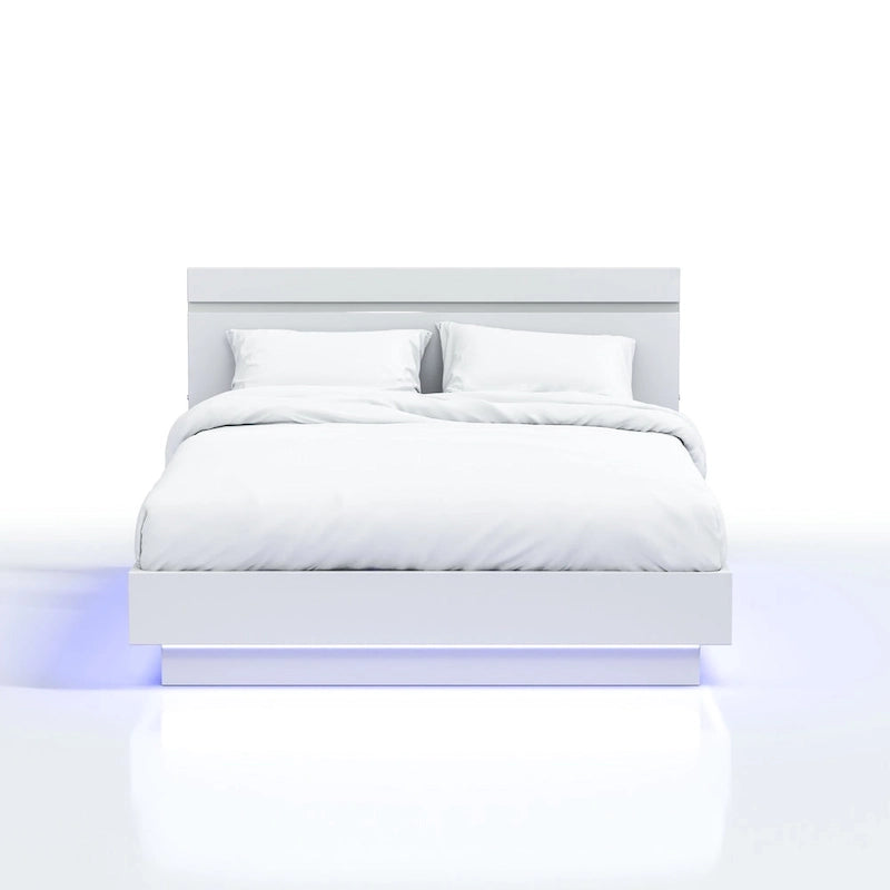 Lit plateforme moderne Margatta avec éclairage LED blanc de Furniture of America