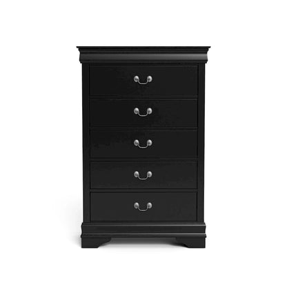 Ensemble de table de chevet et commode 3 pièces en bois massif Devi de Furniture of America