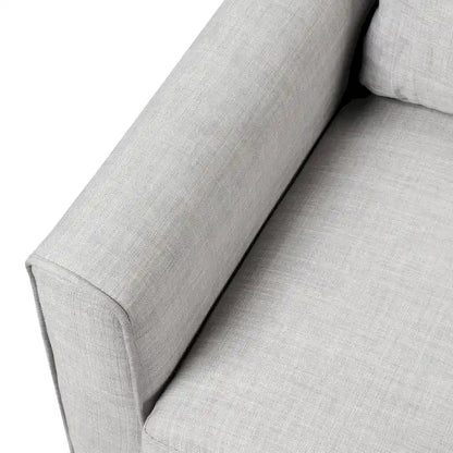 Fauteuil Rowan contemporain à accoudoirs évasés et pieds fuselés en bois massif, canapé une place recouvert de tissu, par Furniture of America