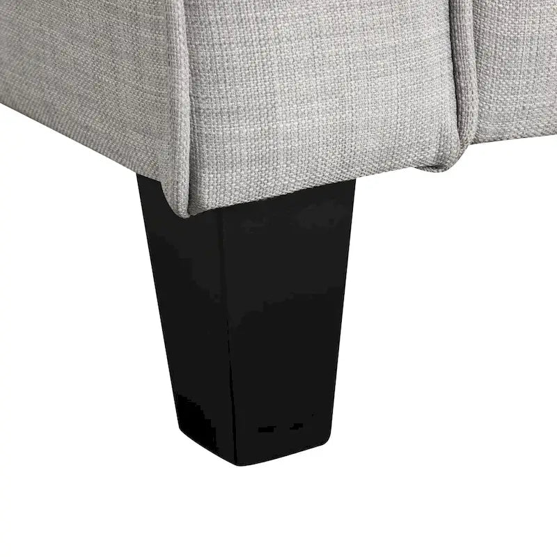 Fauteuil Rowan contemporain à accoudoirs évasés et pieds fuselés en bois massif, canapé une place recouvert de tissu, par Furniture of America