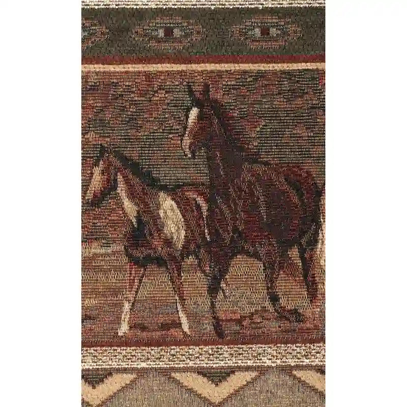 Fauteuil Wild Horses, modèle 8501-00-40, avec repose-pieds assorti, de la collection American Furniture Classics.