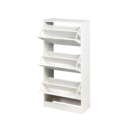 Meuble à chaussures en bois à 3 portes rabattables - 9,45 x 20,94 x 43,11