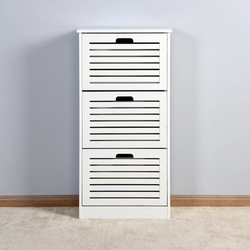 Meuble à chaussures en bois à 3 portes rabattables - 9,45 x 20,94 x 43,11