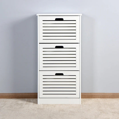 Meuble à chaussures en bois à 3 portes rabattables - 9,45 x 20,94 x 43,11
