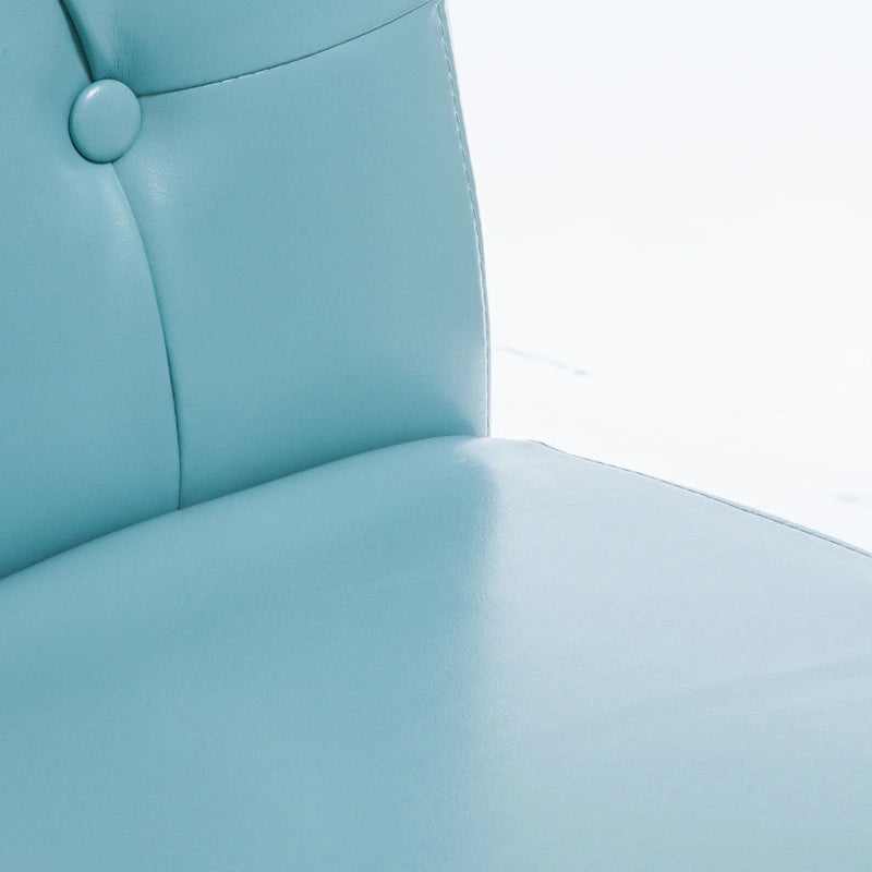 Chaises de salle à manger Taylor en cuir reconstitué bleu (lot de 2) par Christopher Knight Home - Non disponible