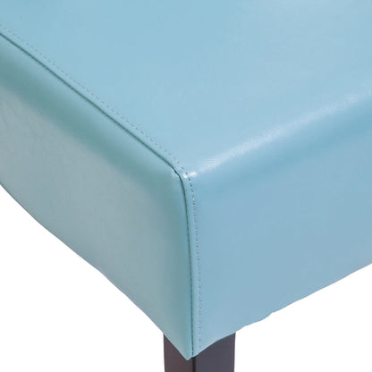Chaises de salle à manger Taylor en cuir reconstitué bleu (lot de 2) par Christopher Knight Home - Non disponible