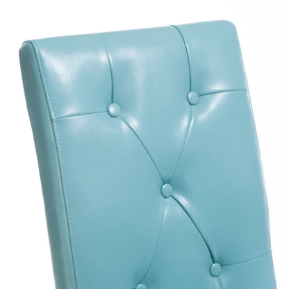 Chaises de salle à manger Taylor en cuir reconstitué bleu (lot de 2) par Christopher Knight Home - Non disponible