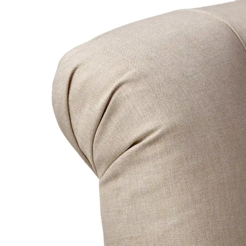 Fauteuil club capitonné Bernstein avec dossier roulé par Christopher Knight Home