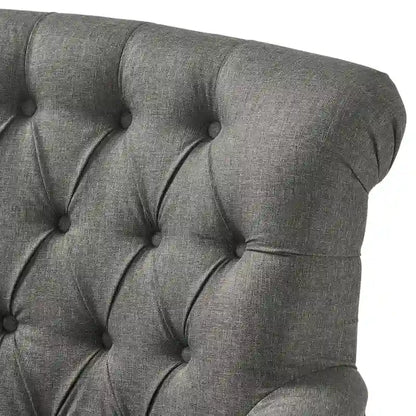 Fauteuil club capitonné Bernstein avec dossier roulé par Christopher Knight Home