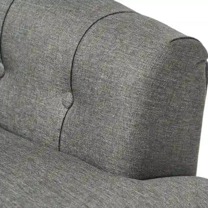 Fauteuil club capitonné Bernstein avec dossier roulé par Christopher Knight Home