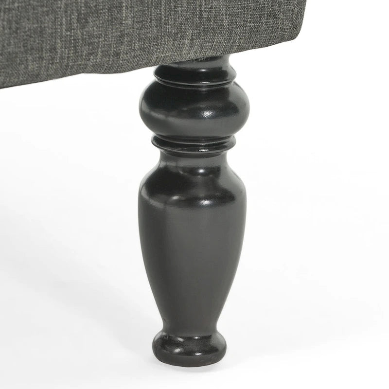 Fauteuil club capitonné Bernstein avec dossier roulé par Christopher Knight Home
