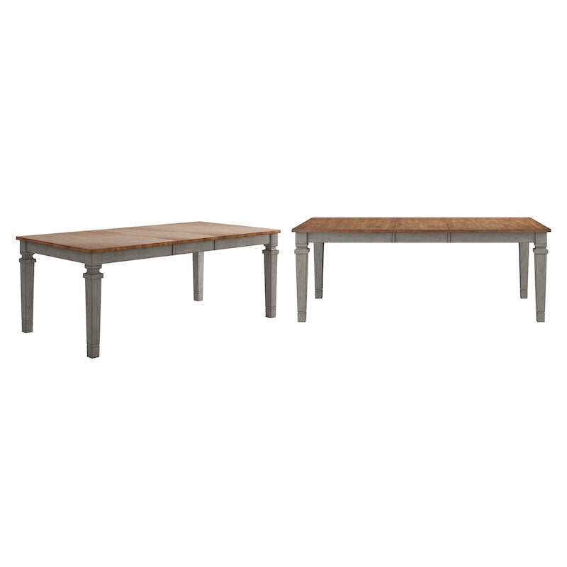 Table de salle à manger extensible Vikos en bois massif 64-82