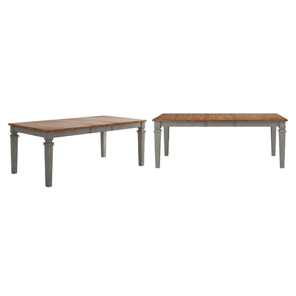 Table de salle à manger extensible Vikos en bois massif 64-82