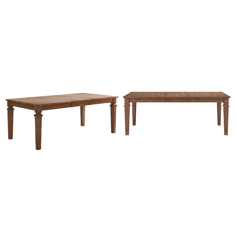 Table de salle à manger extensible Vikos en bois massif 64-82