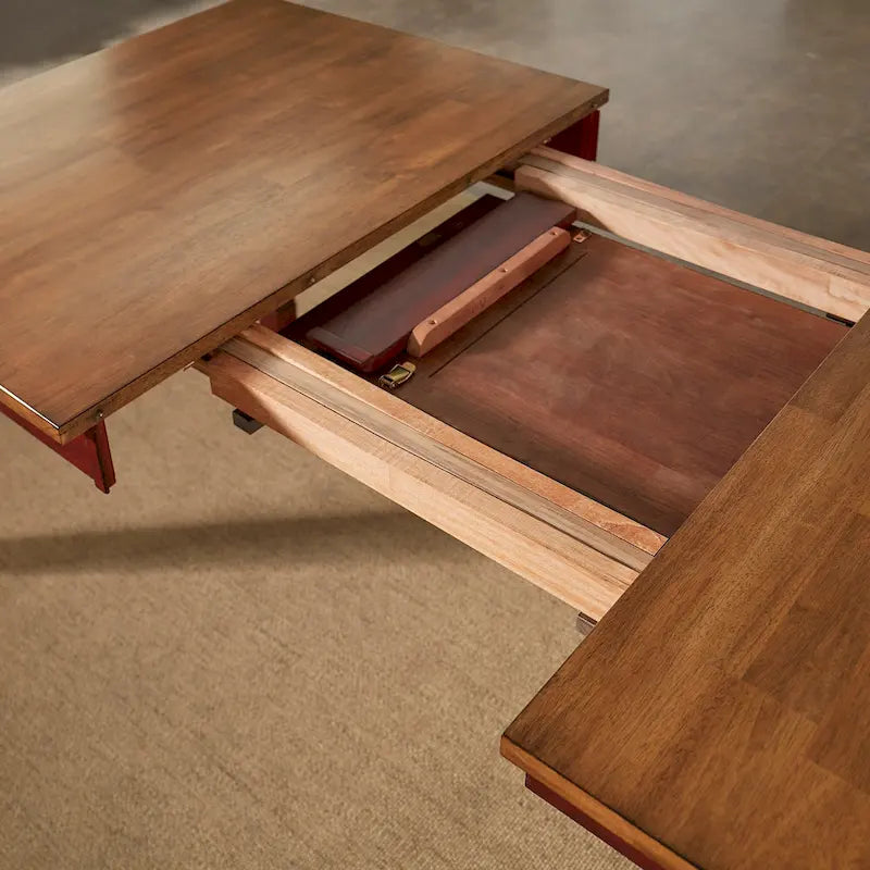 Table de salle à manger extensible Vikos en bois massif 64-82