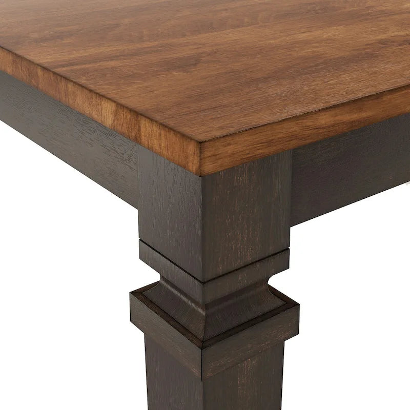 Table de salle à manger extensible Vikos en bois massif 64-82