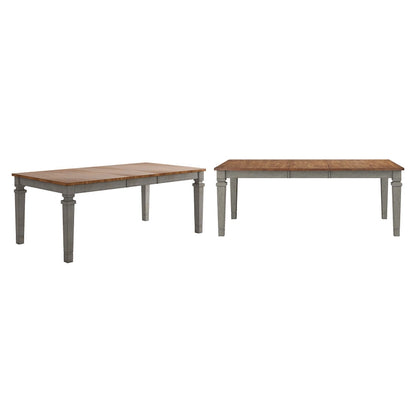 Table de salle à manger extensible Vikos en bois massif 64-82