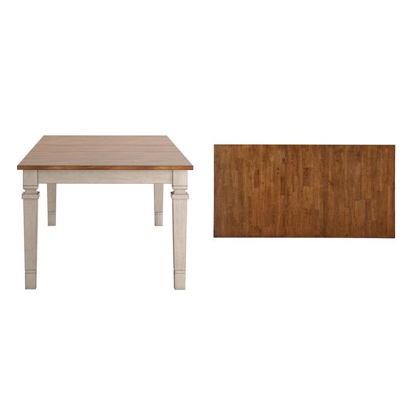 Table de salle à manger extensible Vikos en bois massif 64-82