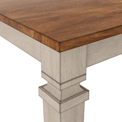 Table de salle à manger extensible Vikos en bois massif 64-82