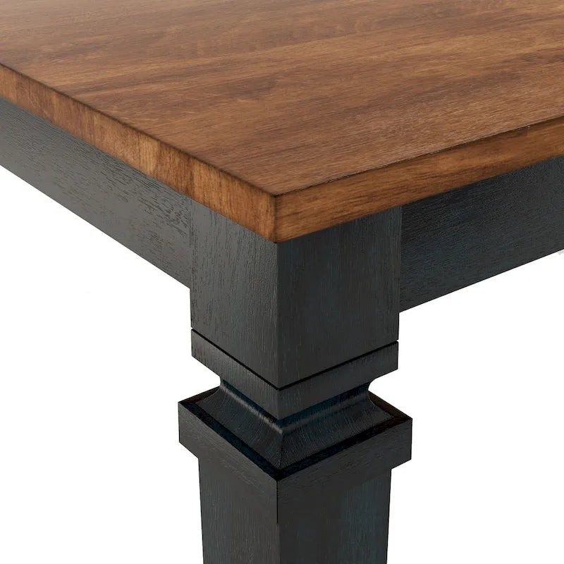 Table de salle à manger extensible Vikos en bois massif 64-82