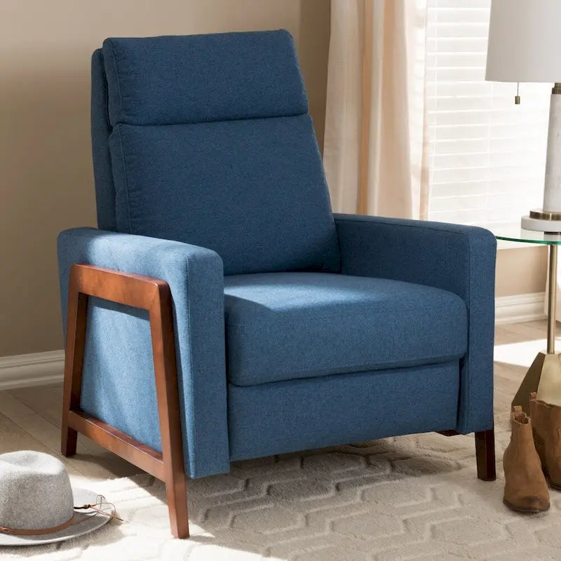 Fauteuil inclinable en tissu style années 50 par Baxton Studio