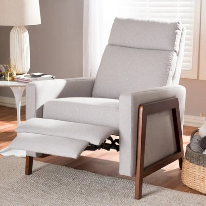 Fauteuil inclinable en tissu style années 50 par Baxton Studio
