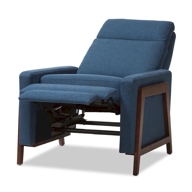 Fauteuil inclinable en tissu style années 50 par Baxton Studio