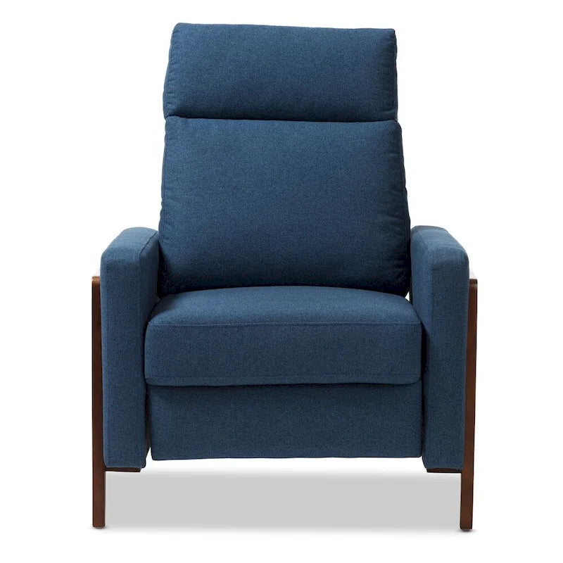 Fauteuil inclinable en tissu style années 50 par Baxton Studio