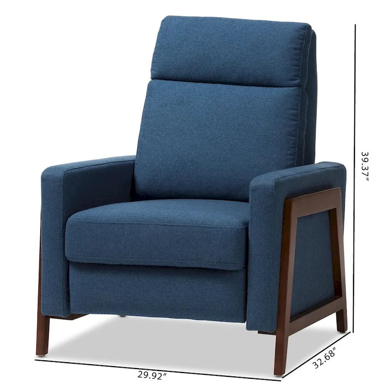 Fauteuil inclinable en tissu style années 50 par Baxton Studio