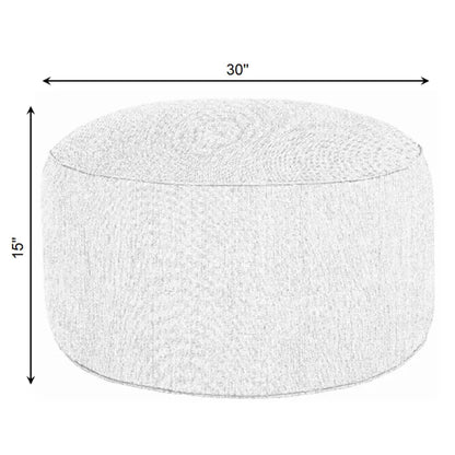 Pouf/ottoman rond d'intérieur Sorra Home, grand modèle, en fausse fourrure