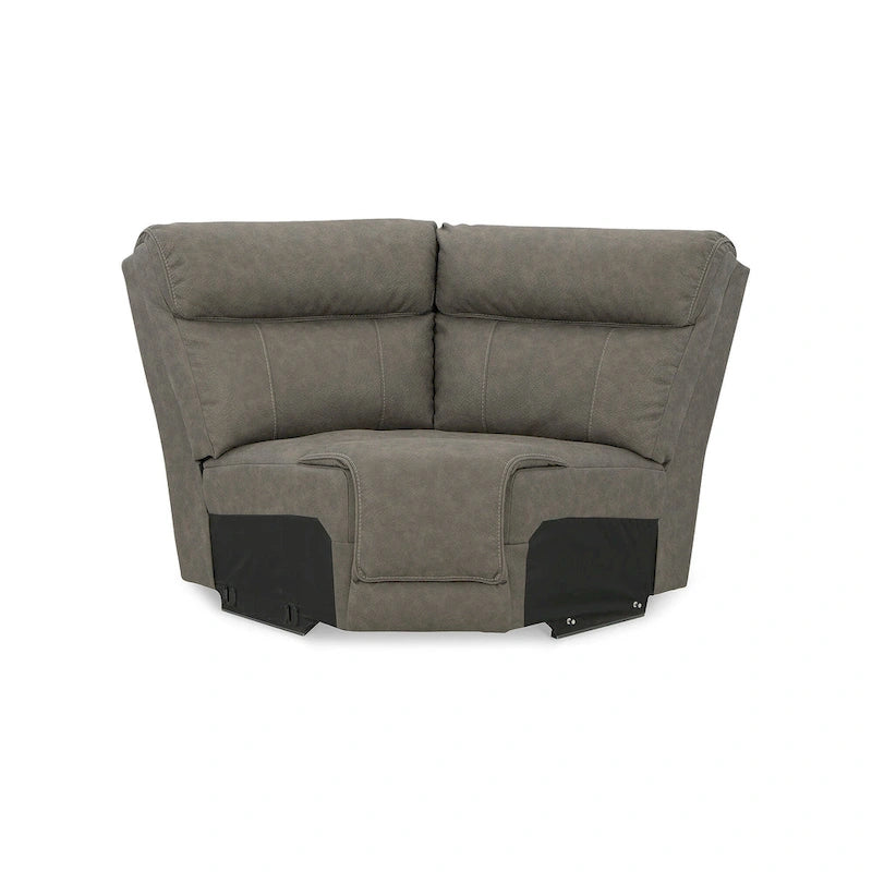 Canapé d'angle inclinable électrique 7 pièces Starbot gris de Signature Design by Ashley - 112 cm (L) x 112 cm (P) x 42 cm (H)