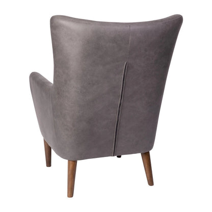 Fauteuil d'appoint à oreilles rembourré, style commercial, avec structure et pieds en bois - 84,4 cm (P) x 75,6 cm (L) x 104,8 cm (H)