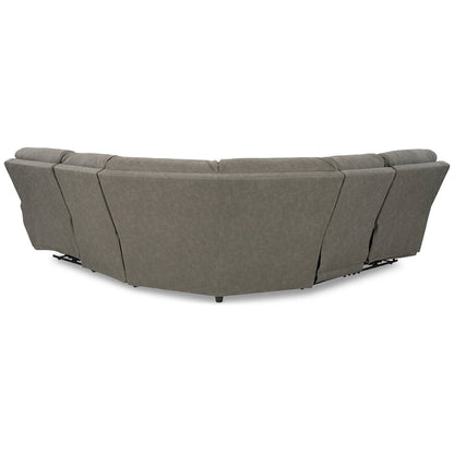 Canapé d'angle inclinable électrique 5 pièces Starbot gris, Signature Design by Ashley - 131 cm (L) x 131 cm (P) x 42 cm (H)