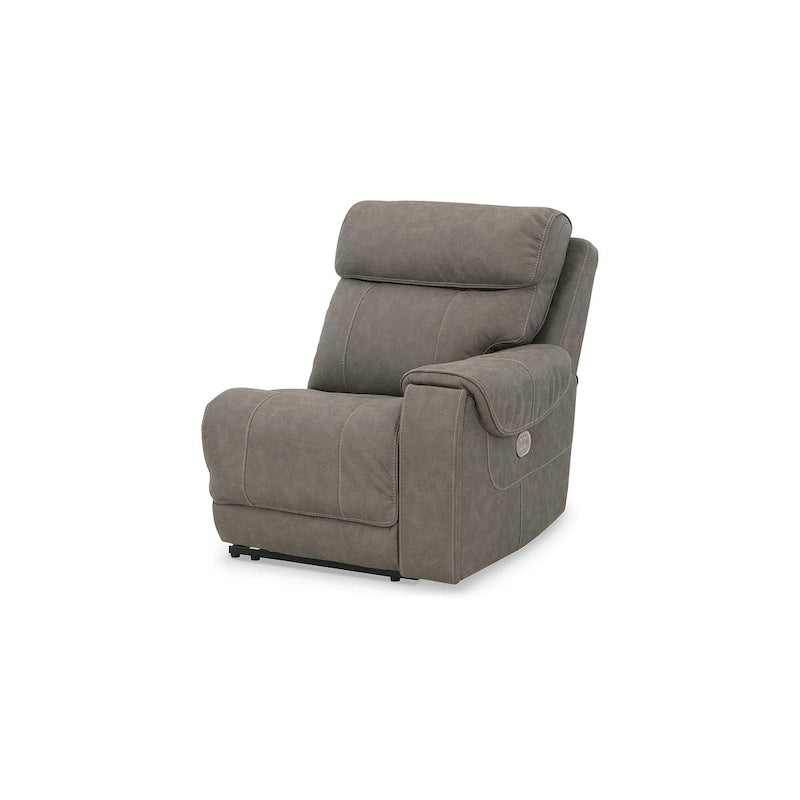 Canapé d'angle inclinable électrique 5 pièces Starbot gris, Signature Design by Ashley - 131 cm (L) x 131 cm (P) x 42 cm (H)