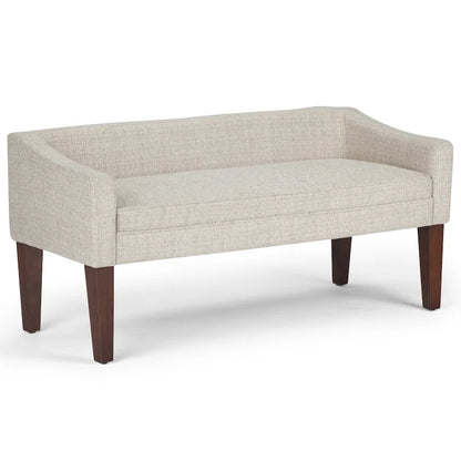 Banc rembourré contemporain WYNDENHALL Layla de 127 cm de large - 127 x 56 x 60 cm