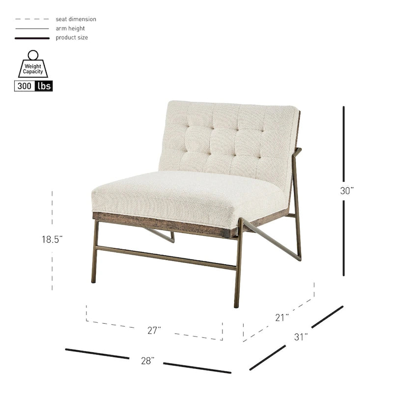 Fauteuil d'appoint en tissu Marlow.