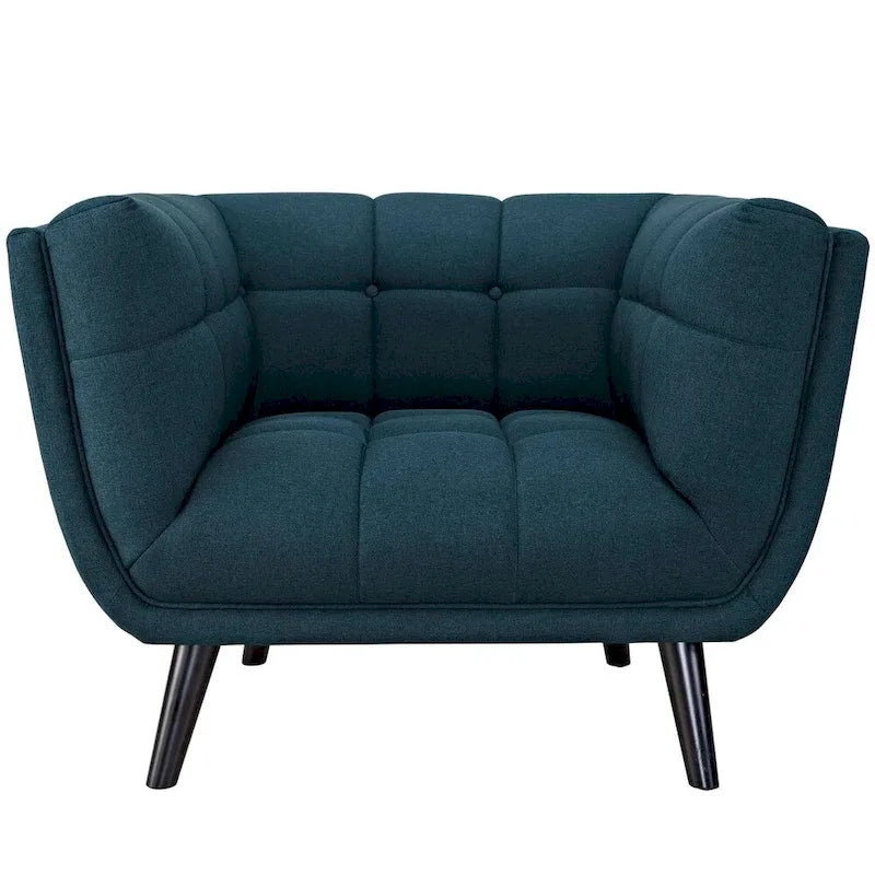 Ensemble canapé et fauteuil 2 pièces en tissu rembourré Bestow
