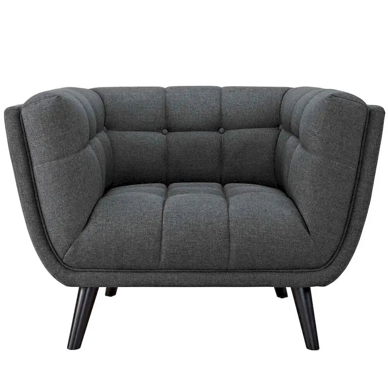 Ensemble canapé et fauteuil 2 pièces en tissu rembourré Bestow