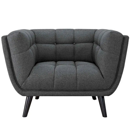 Ensemble canapé et fauteuil 2 pièces en tissu rembourré Bestow