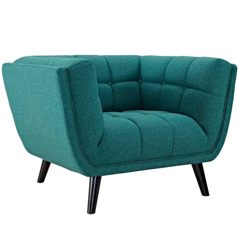 Ensemble canapé et fauteuil 2 pièces en tissu rembourré Bestow